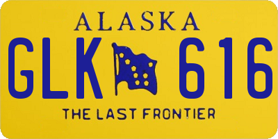 AK license plate GLK616