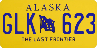 AK license plate GLK623