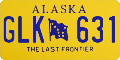 AK license plate GLK631