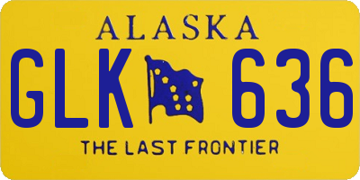 AK license plate GLK636