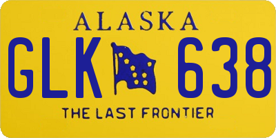 AK license plate GLK638