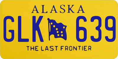 AK license plate GLK639