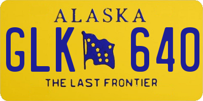 AK license plate GLK640