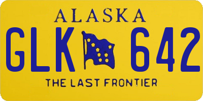 AK license plate GLK642