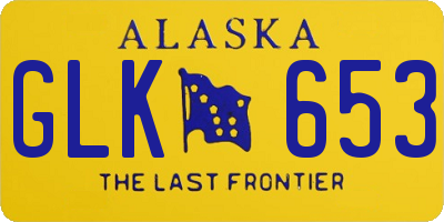 AK license plate GLK653