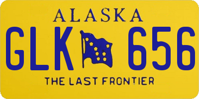 AK license plate GLK656