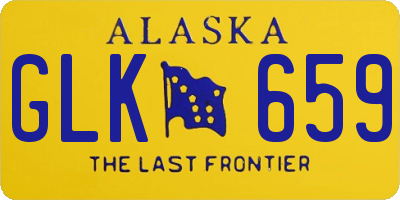 AK license plate GLK659