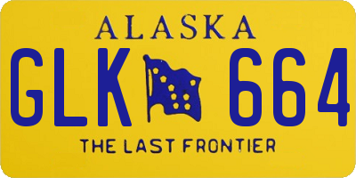 AK license plate GLK664