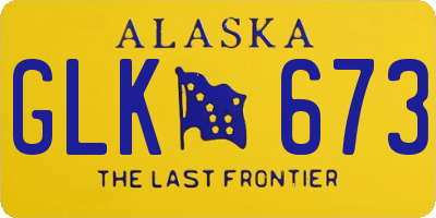 AK license plate GLK673