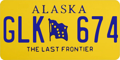 AK license plate GLK674