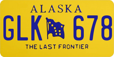 AK license plate GLK678