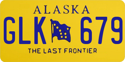 AK license plate GLK679