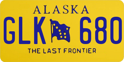 AK license plate GLK680