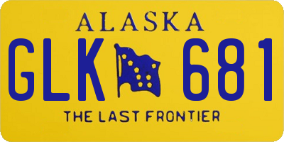 AK license plate GLK681