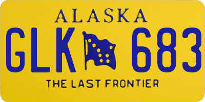 AK license plate GLK683