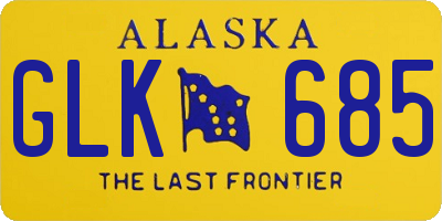 AK license plate GLK685