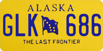 AK license plate GLK686