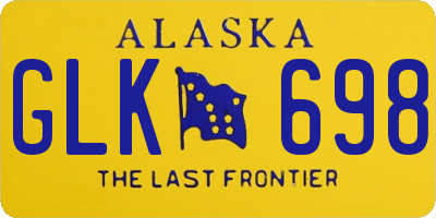 AK license plate GLK698