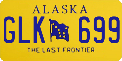 AK license plate GLK699