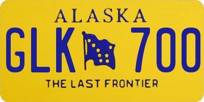 AK license plate GLK700