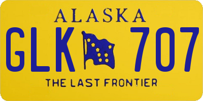 AK license plate GLK707