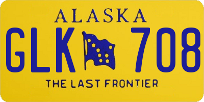 AK license plate GLK708