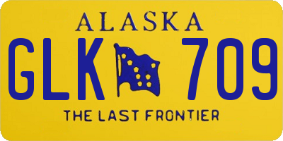 AK license plate GLK709