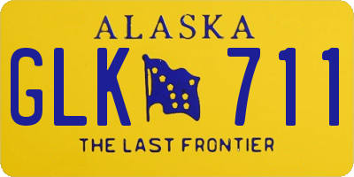 AK license plate GLK711