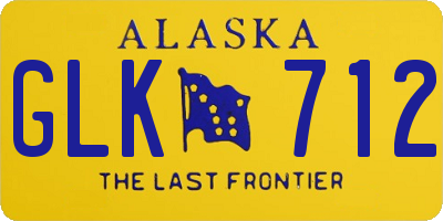 AK license plate GLK712