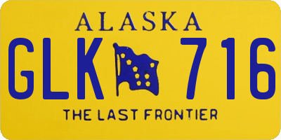 AK license plate GLK716