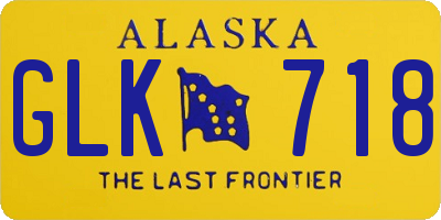 AK license plate GLK718
