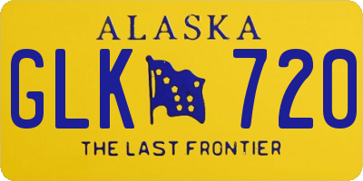 AK license plate GLK720