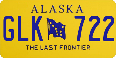 AK license plate GLK722