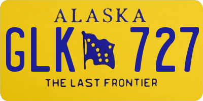 AK license plate GLK727