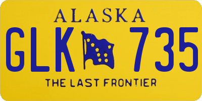 AK license plate GLK735