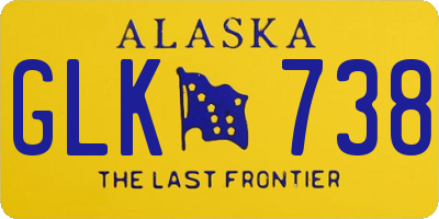 AK license plate GLK738