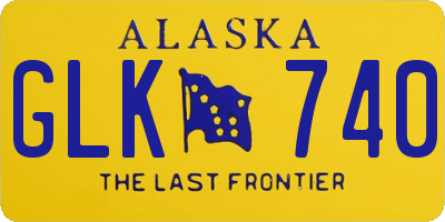AK license plate GLK740