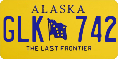 AK license plate GLK742