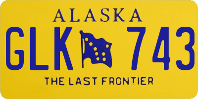 AK license plate GLK743