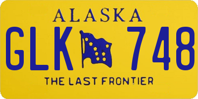 AK license plate GLK748