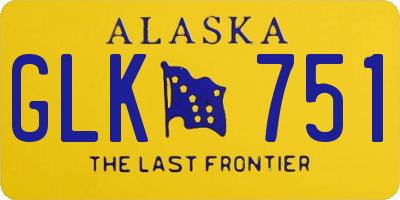 AK license plate GLK751