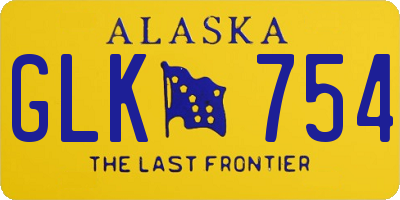 AK license plate GLK754