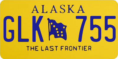 AK license plate GLK755