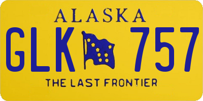 AK license plate GLK757