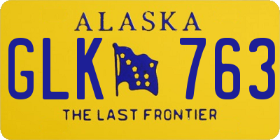 AK license plate GLK763