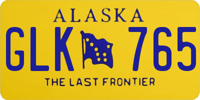 AK license plate GLK765