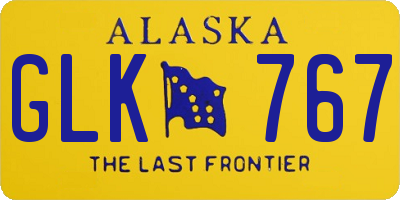AK license plate GLK767