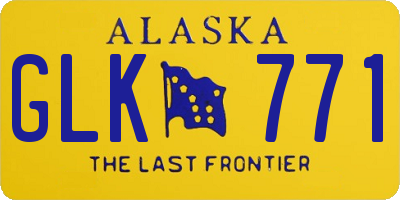 AK license plate GLK771