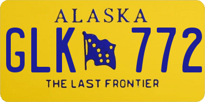 AK license plate GLK772