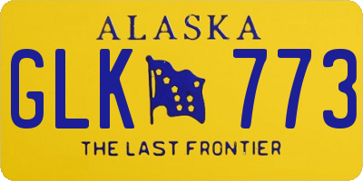 AK license plate GLK773